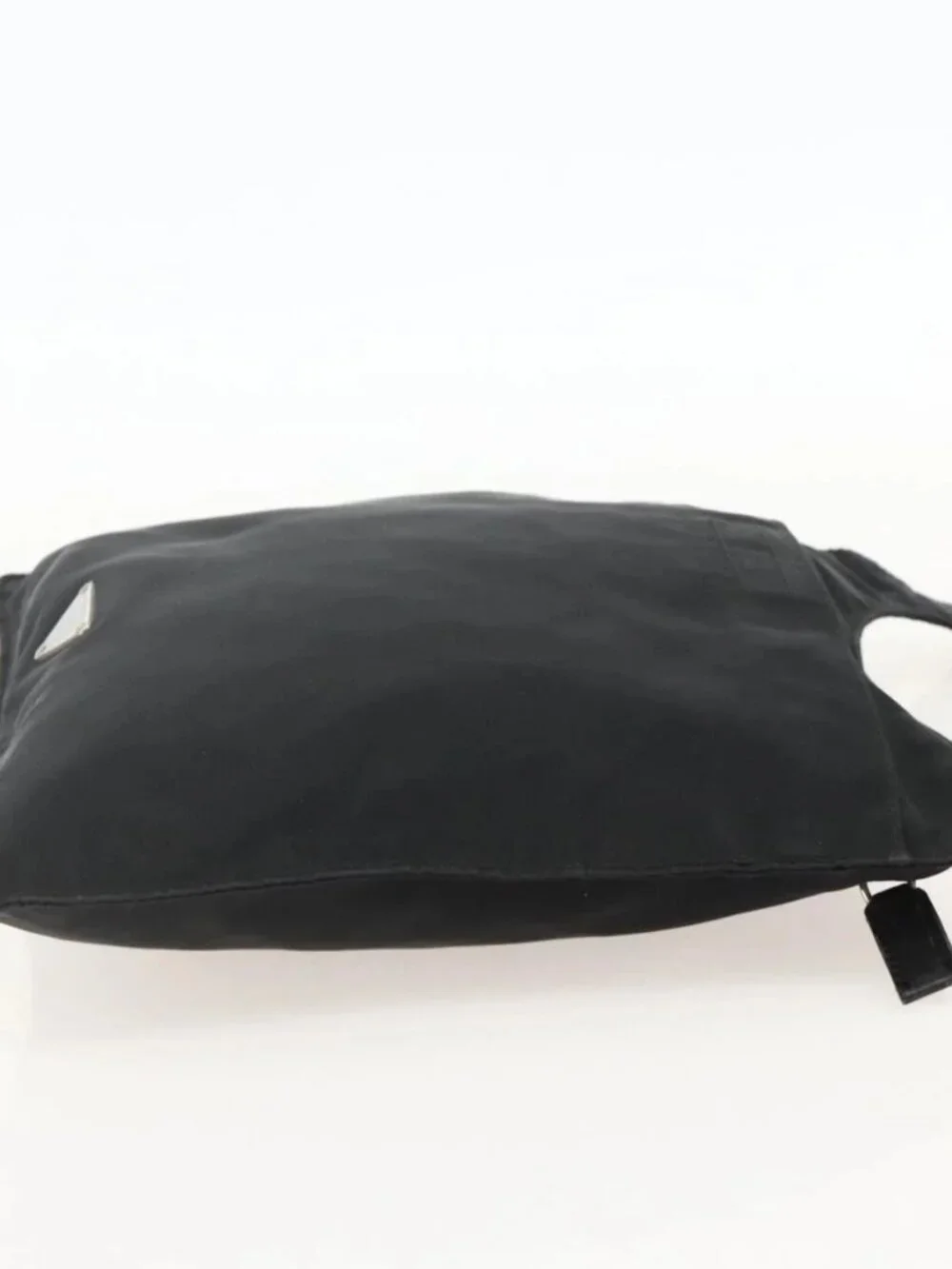 PRADA Shoulder Bag Nylon Black Silver Auth 175183
